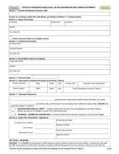 Free Fillable Arkansas Bill of Sale Form