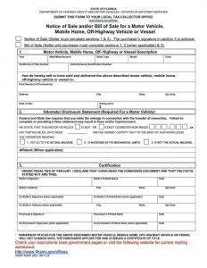 Free Fillable Florida Boat Bill of Sale Form