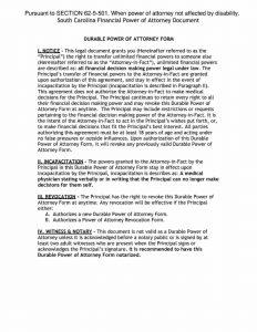 Free Fillable South Carolina Power of Attorney Form