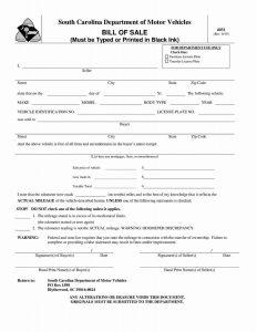 Free Fillable South Carolina Vehicle Bill of Sale Form